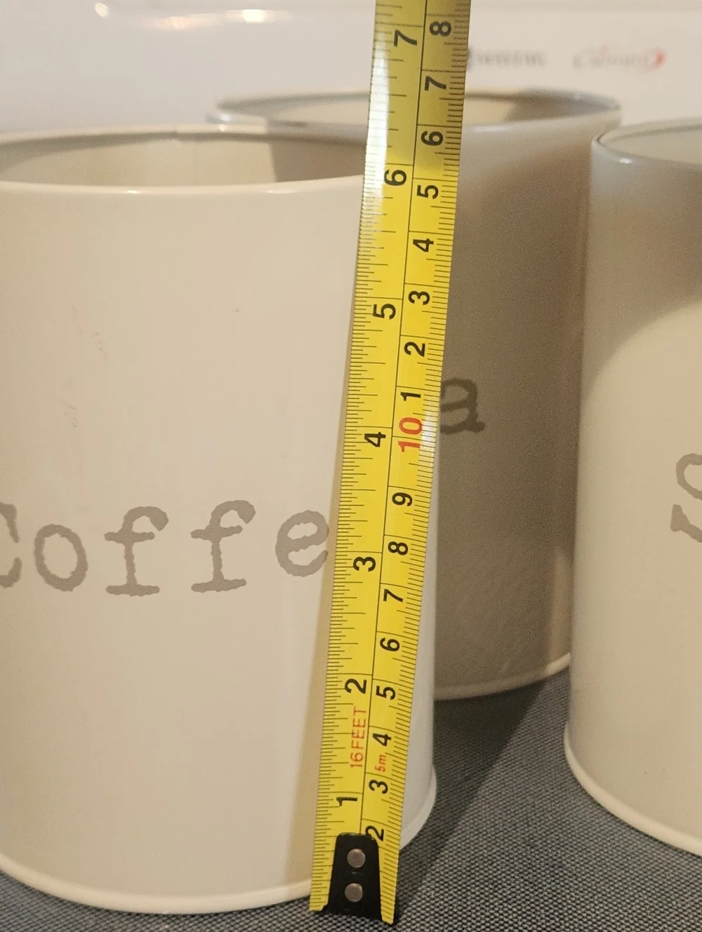 Coffee Tea Sugar Cannister Set Minimalistic Countrycore Metal
